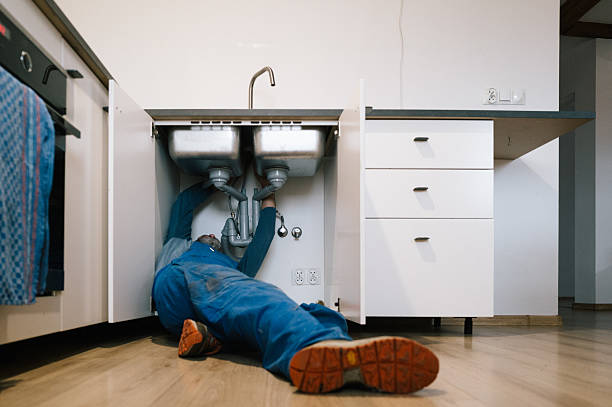 Professional Drain Cleaning technician working in Wrightstown, WI